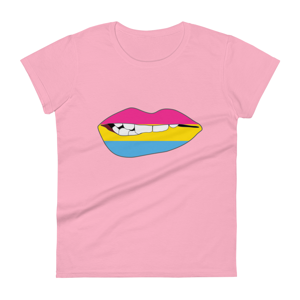 Biting Lips - Pansexual Flag Women's short sleeve t-shirt