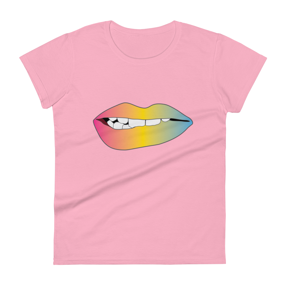 Biting Lips - Pansexual Pride - Gradient Women's short sleeve t-shirt