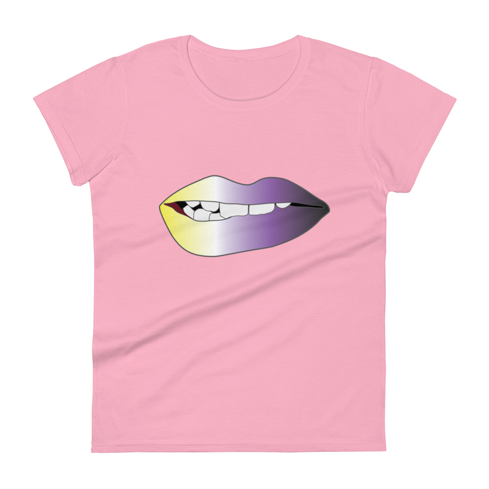 Biting Lips - Non-binary Pride - Gradient Women's short sleeve t-shirt