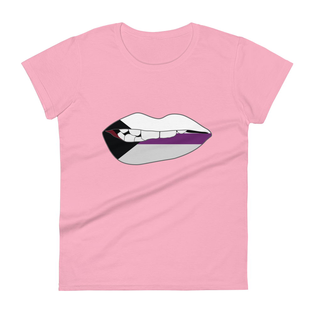 Biting Lips - Demisexual Flag Women's short sleeve t-shirt