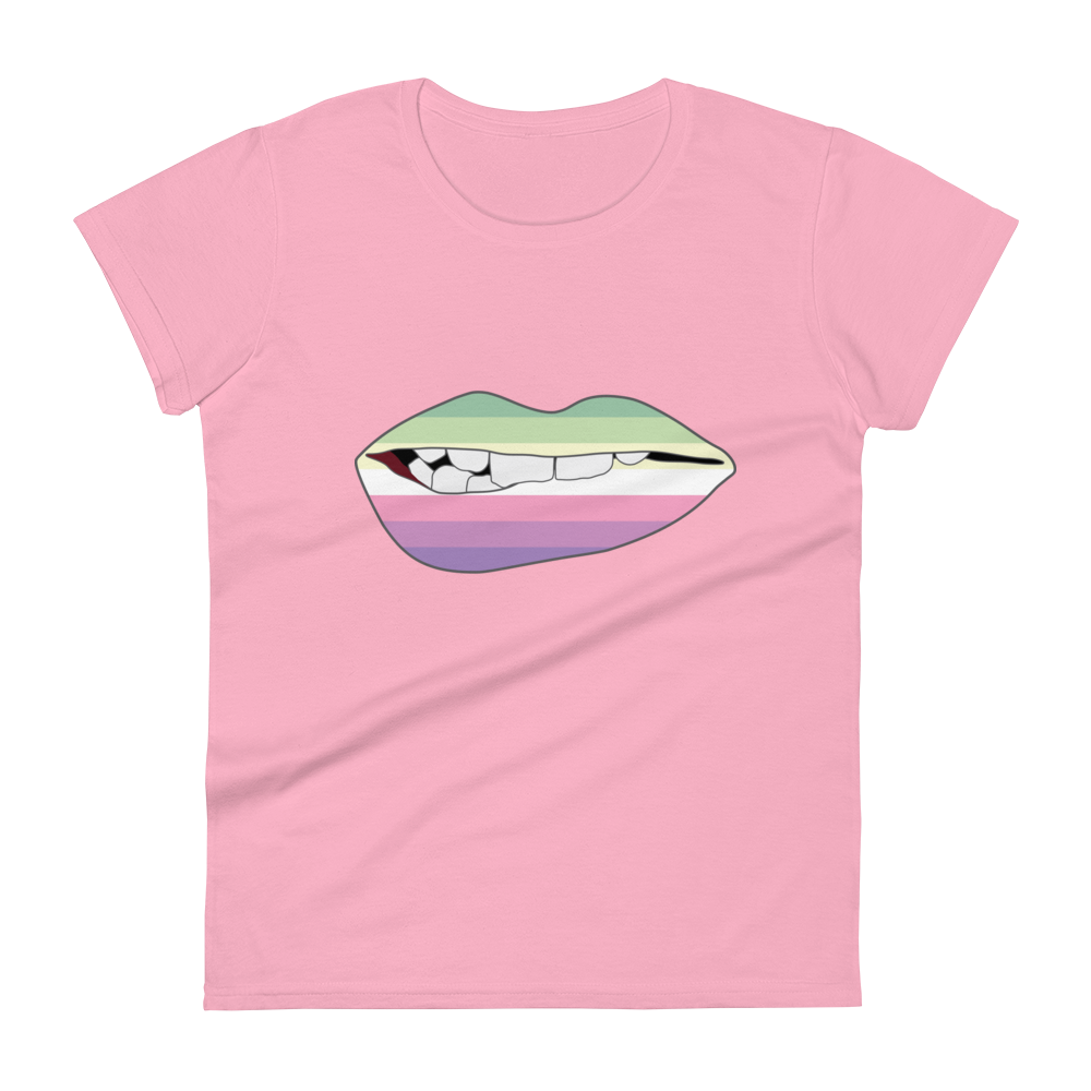 Biting Lips - Genderfae Flag Women's short sleeve t-shirt