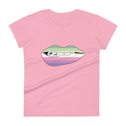 Biting Lips - Genderfae Flag Women's short sleeve t-shirt