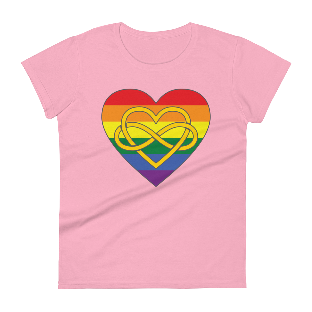 Polyamory Infinity Heart Rainbow Pride Women's short sleeve t-shirt