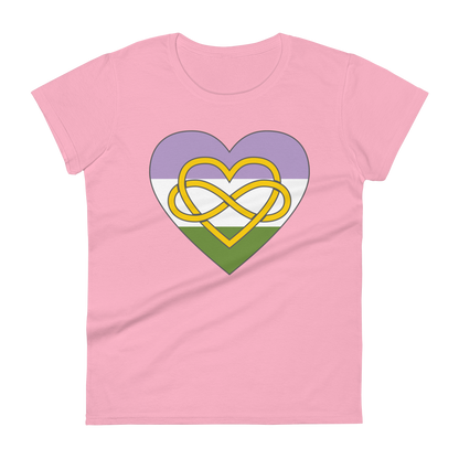 Polyamory Infinity Heart Genderqueer Pride Women's short sleeve t-shirt