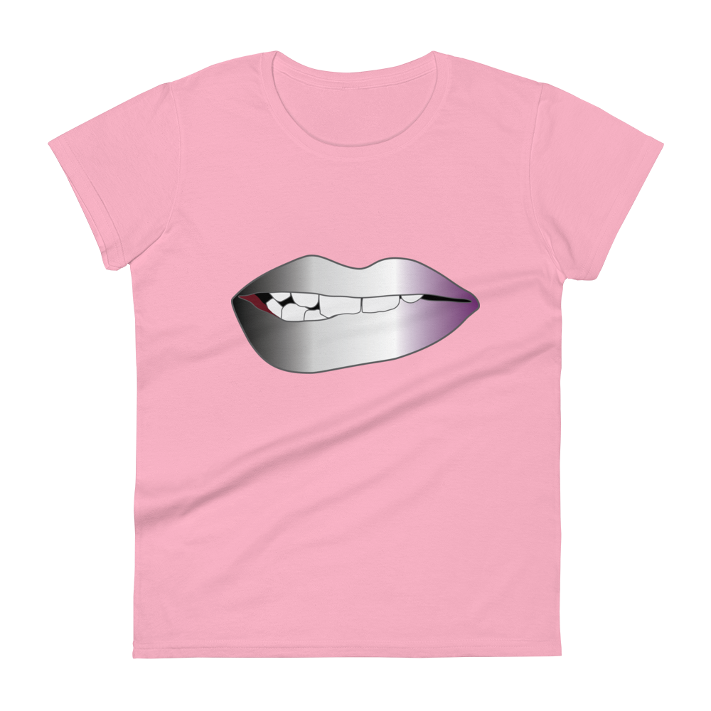 Biting Lips - Asexual/Demisexual Pride - Gradient Women's short sleeve t-shirt