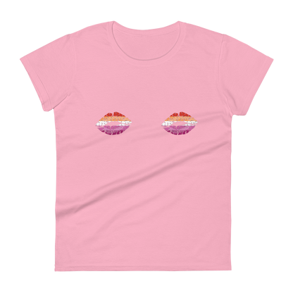 Lesbian Boob Kisses Women's short sleeve t-shirt