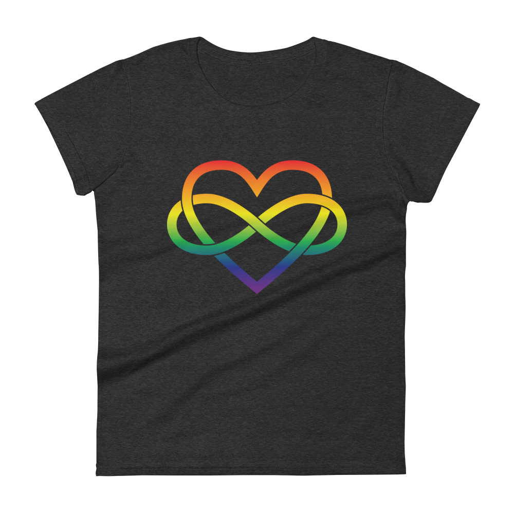 Polyamory Infinity Heart - Rainbow Women's short sleeve t-shirt