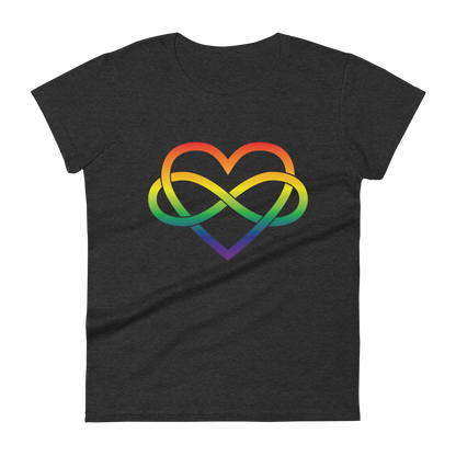 Polyamory Infinity Heart - Rainbow Women's short sleeve t-shirt