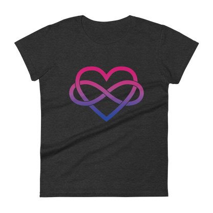 Polyamory Infinity Heart - Bisexual Women's short sleeve t-shirt