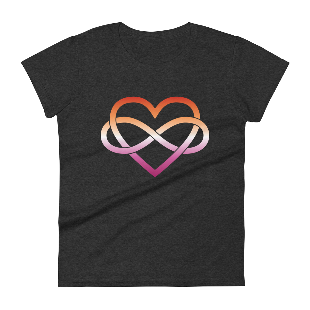 Polyamory Infinity Heart - Lesbian Women's short sleeve t-shirt