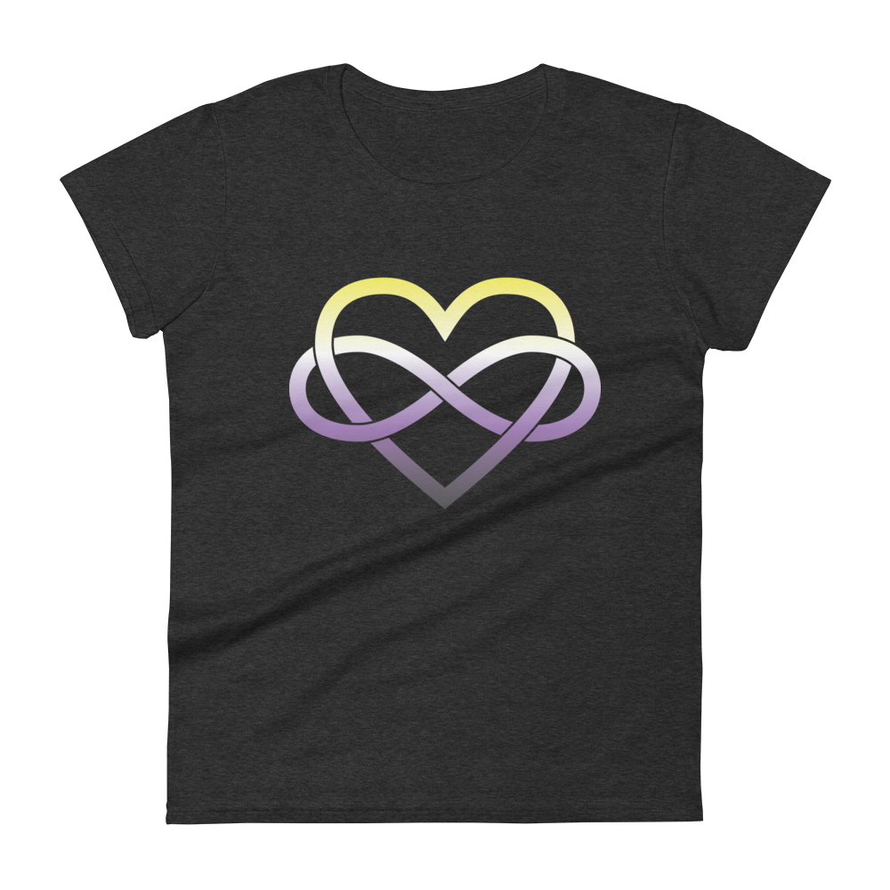 Polyamory Infinity Heart - Non-binary Women's short sleeve t-shirt