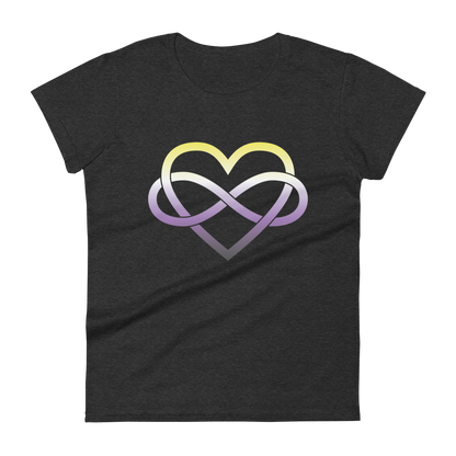 Polyamory Infinity Heart - Non-binary Women's short sleeve t-shirt