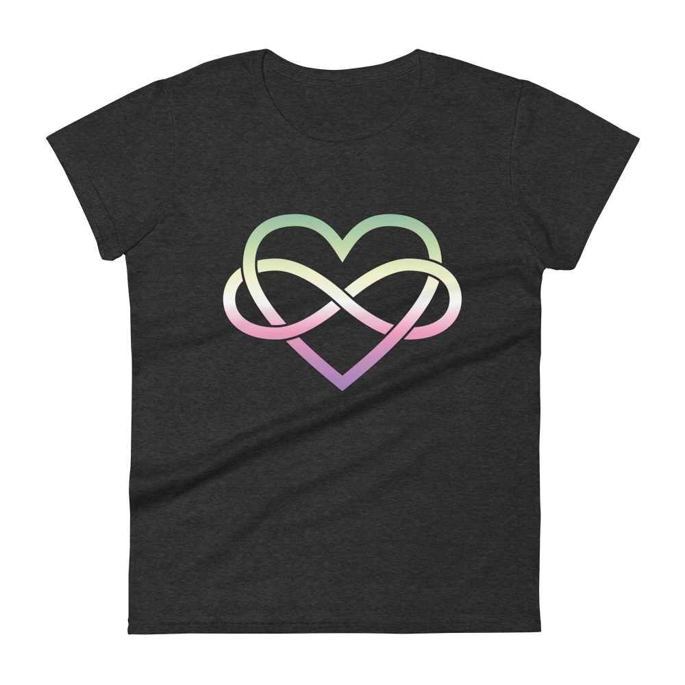 Polyamory Infinity Heart - Genderfae Women's short sleeve t-shirt