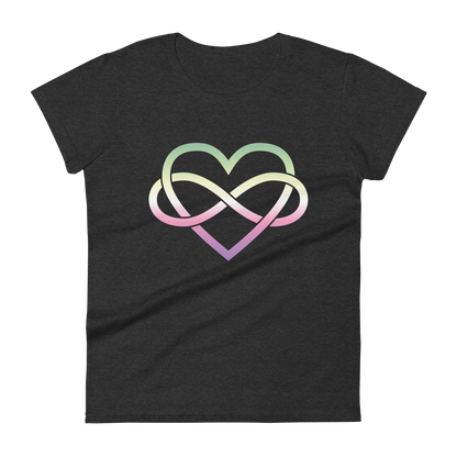 Polyamory Infinity Heart - Genderfae Women's short sleeve t-shirt