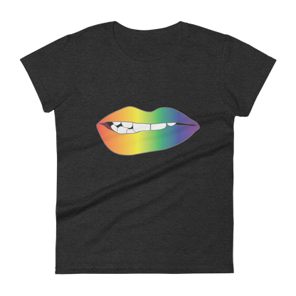 Biting Lips - Rainbow Pride - Gradient Women's short sleeve t-shirt