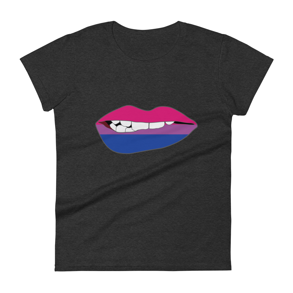 Biting Lips - Bisexual Flag Women's short sleeve t-shirt