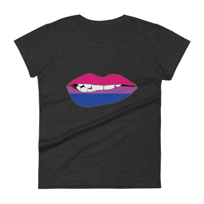 Biting Lips - Bisexual Flag Women's short sleeve t-shirt