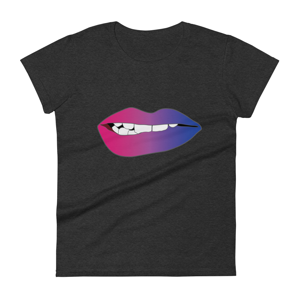 Biting Lips - Bisexual Pride - Gradient Women's short sleeve t-shirt