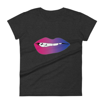 Biting Lips - Bisexual Pride - Gradient Women's short sleeve t-shirt