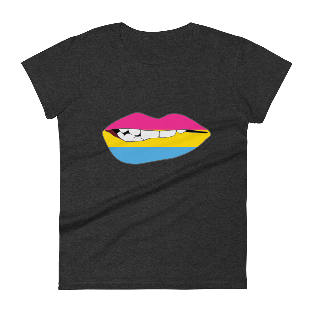 Biting Lips - Pansexual Flag Women's short sleeve t-shirt