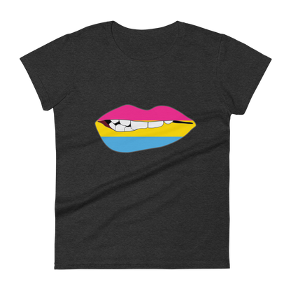 Biting Lips - Pansexual Flag Women's short sleeve t-shirt