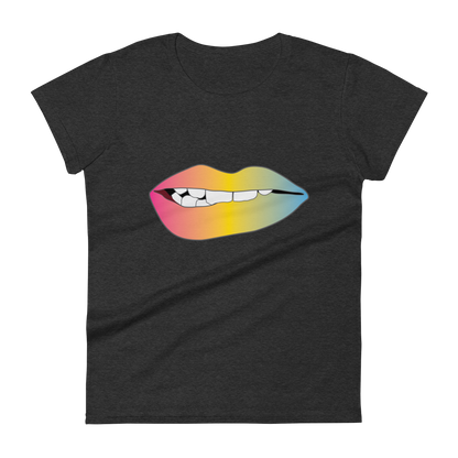 Biting Lips - Pansexual Pride - Gradient Women's short sleeve t-shirt