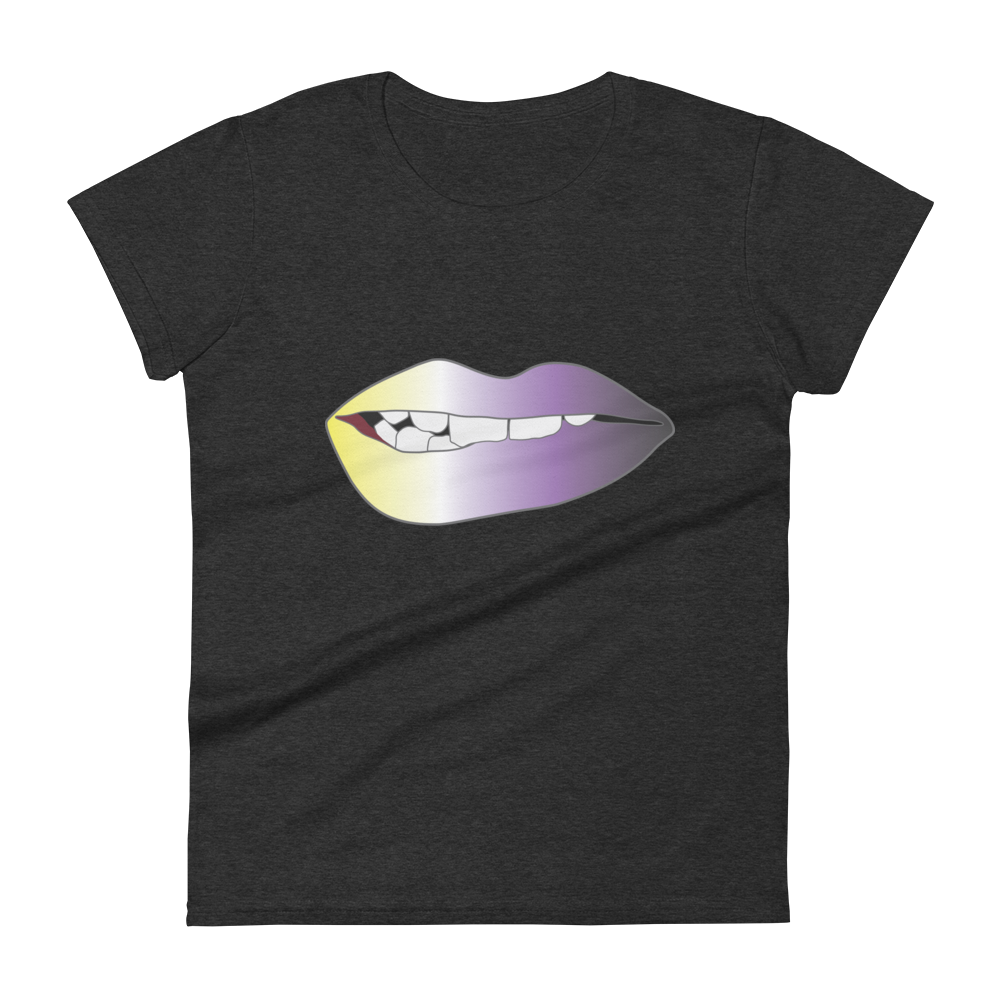 Biting Lips - Non-binary Pride - Gradient Women's short sleeve t-shirt