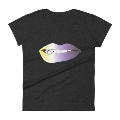 Biting Lips - Non-binary Pride - Gradient Women's short sleeve t-shirt