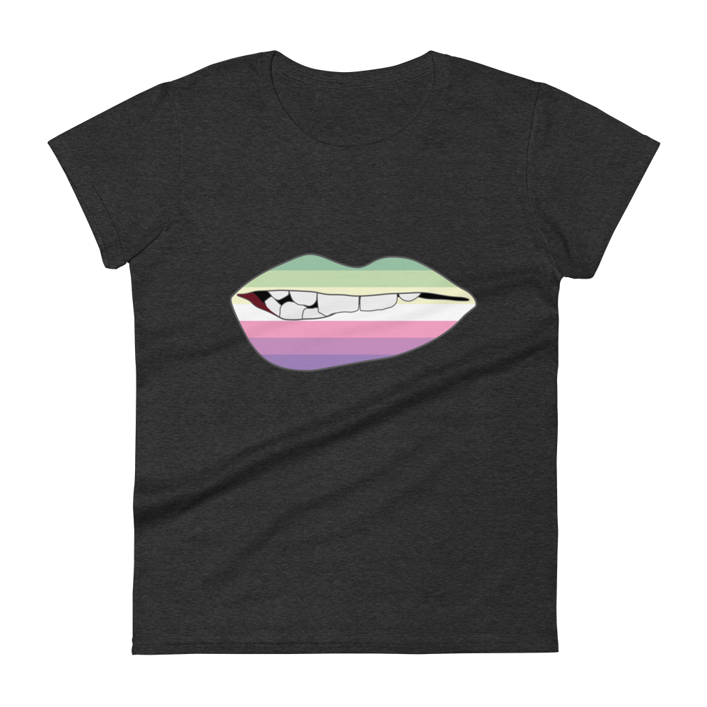 Biting Lips - Genderfae Flag Women's short sleeve t-shirt