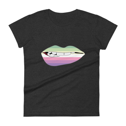 Biting Lips - Genderfae Flag Women's short sleeve t-shirt