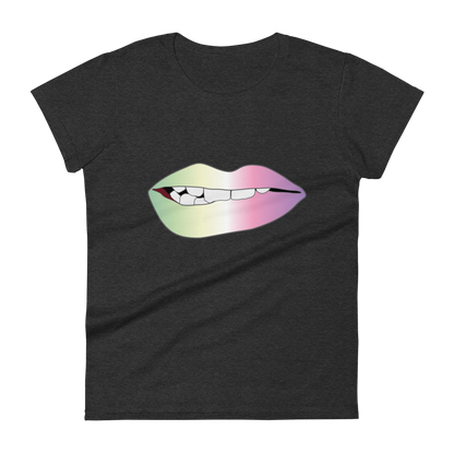 Biting Lips - Genderfae Pride - Gradient Women's short sleeve t-shirt