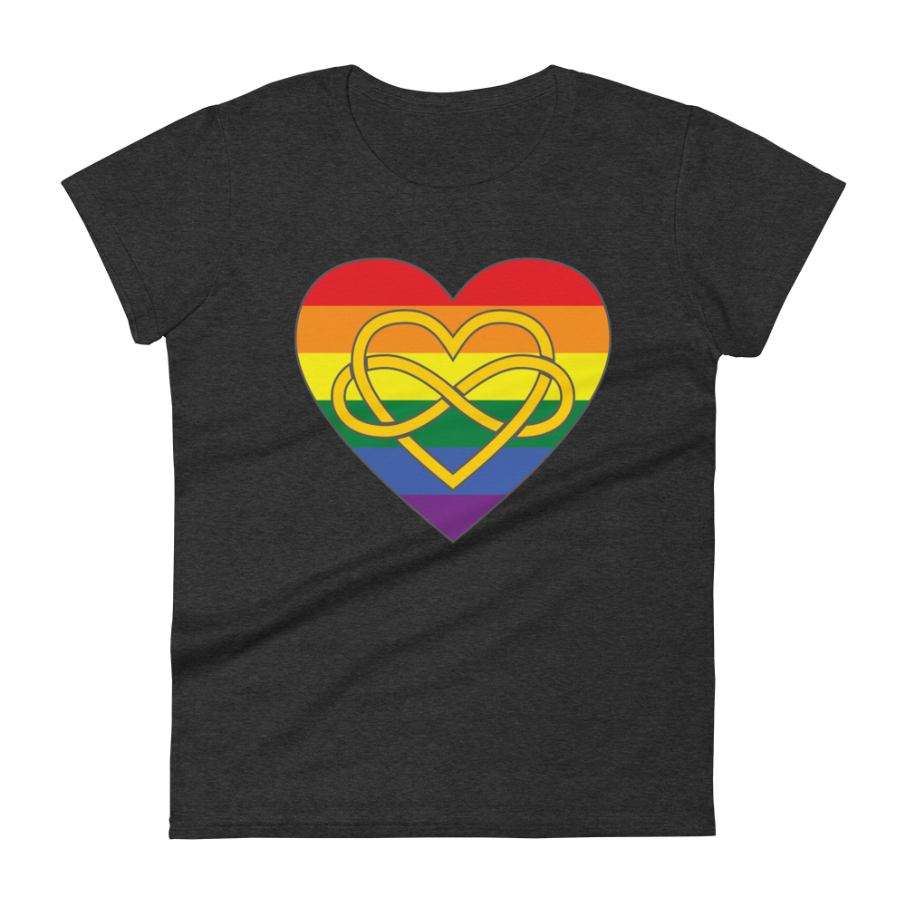 Polyamory Infinity Heart Rainbow Pride Women's short sleeve t-shirt