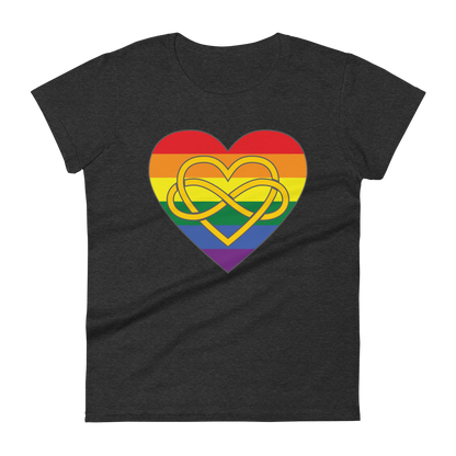 Polyamory Infinity Heart Rainbow Pride Women's short sleeve t-shirt