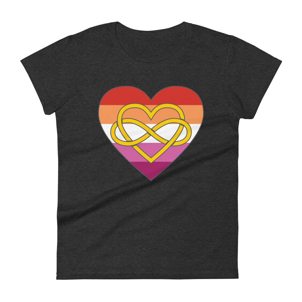 Polyamory Infinity Heart Lesbian Pride Women's short sleeve t-shirt