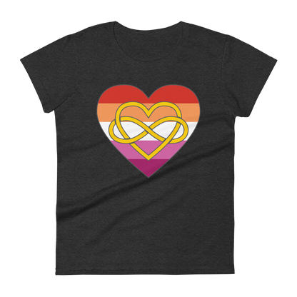 Polyamory Infinity Heart Lesbian Pride Women's short sleeve t-shirt