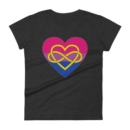 Polyamory Infinity Heart Bisexual Pride Women's short sleeve t-shirt