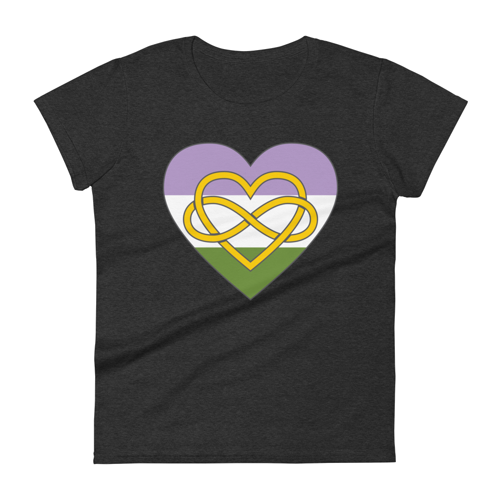 Polyamory Infinity Heart Genderqueer Pride Women's short sleeve t-shirt