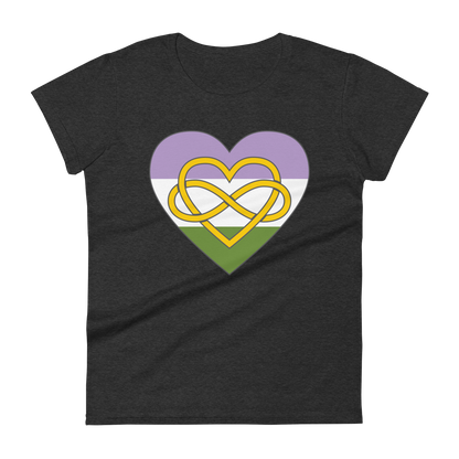 Polyamory Infinity Heart Genderqueer Pride Women's short sleeve t-shirt