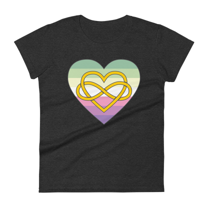 Polyamory Infinity Heart Genderfae Pride Women's short sleeve t-shirt