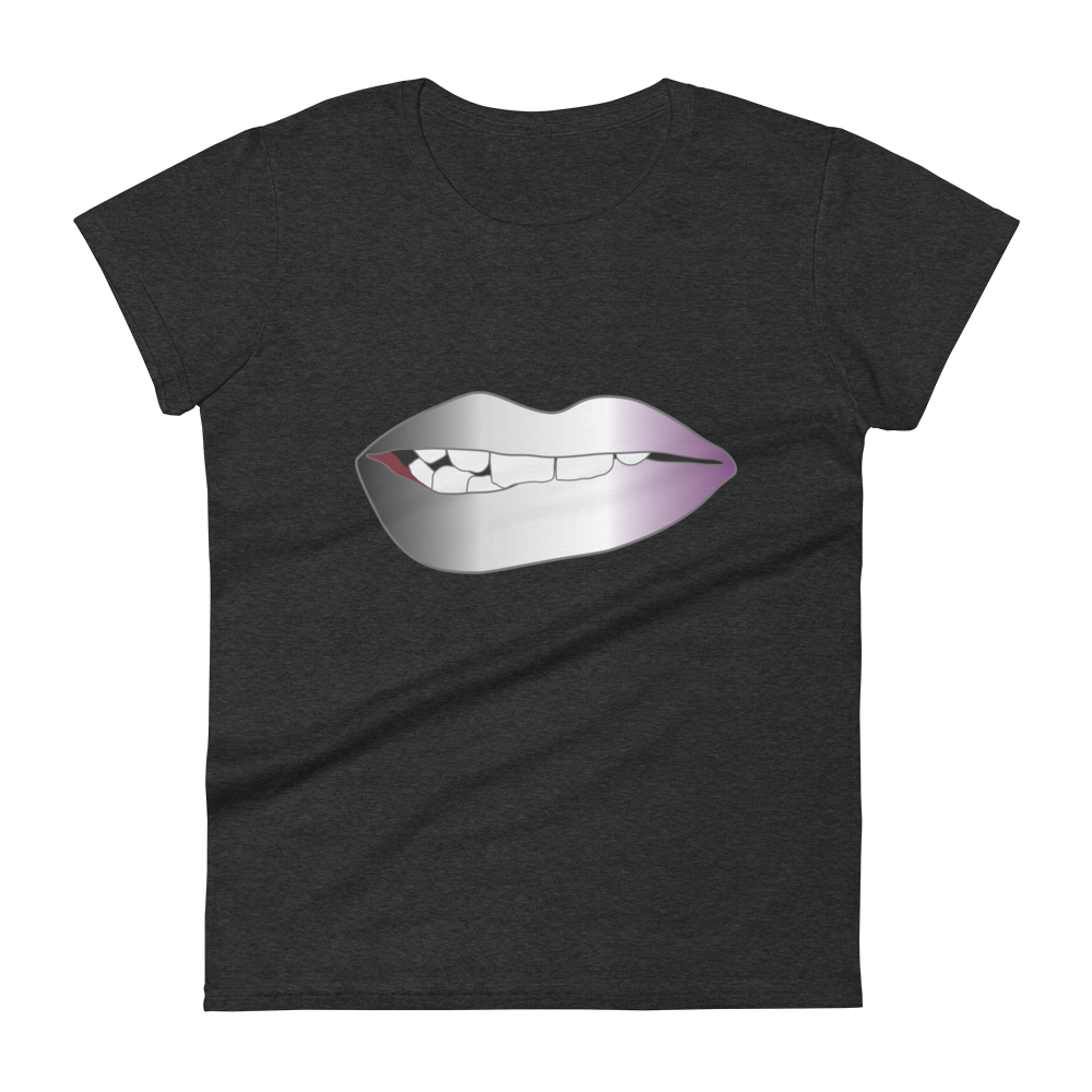 Biting Lips - Asexual/Demisexual Pride - Gradient Women's short sleeve t-shirt