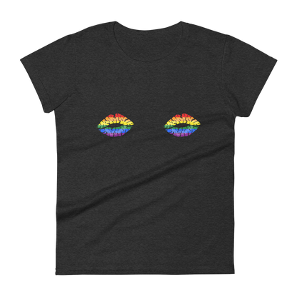 Rainbow Boob Kisses Women's short sleeve t-shirt