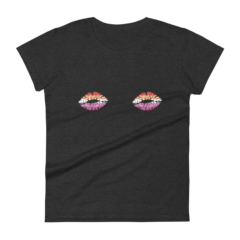 Lesbian Boob Kisses Women's short sleeve t-shirt