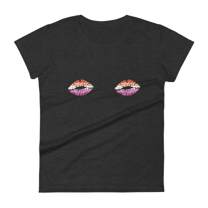 Lesbian Boob Kisses Women's short sleeve t-shirt