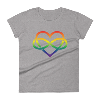 Polyamory Infinity Heart - Rainbow Women's short sleeve t-shirt