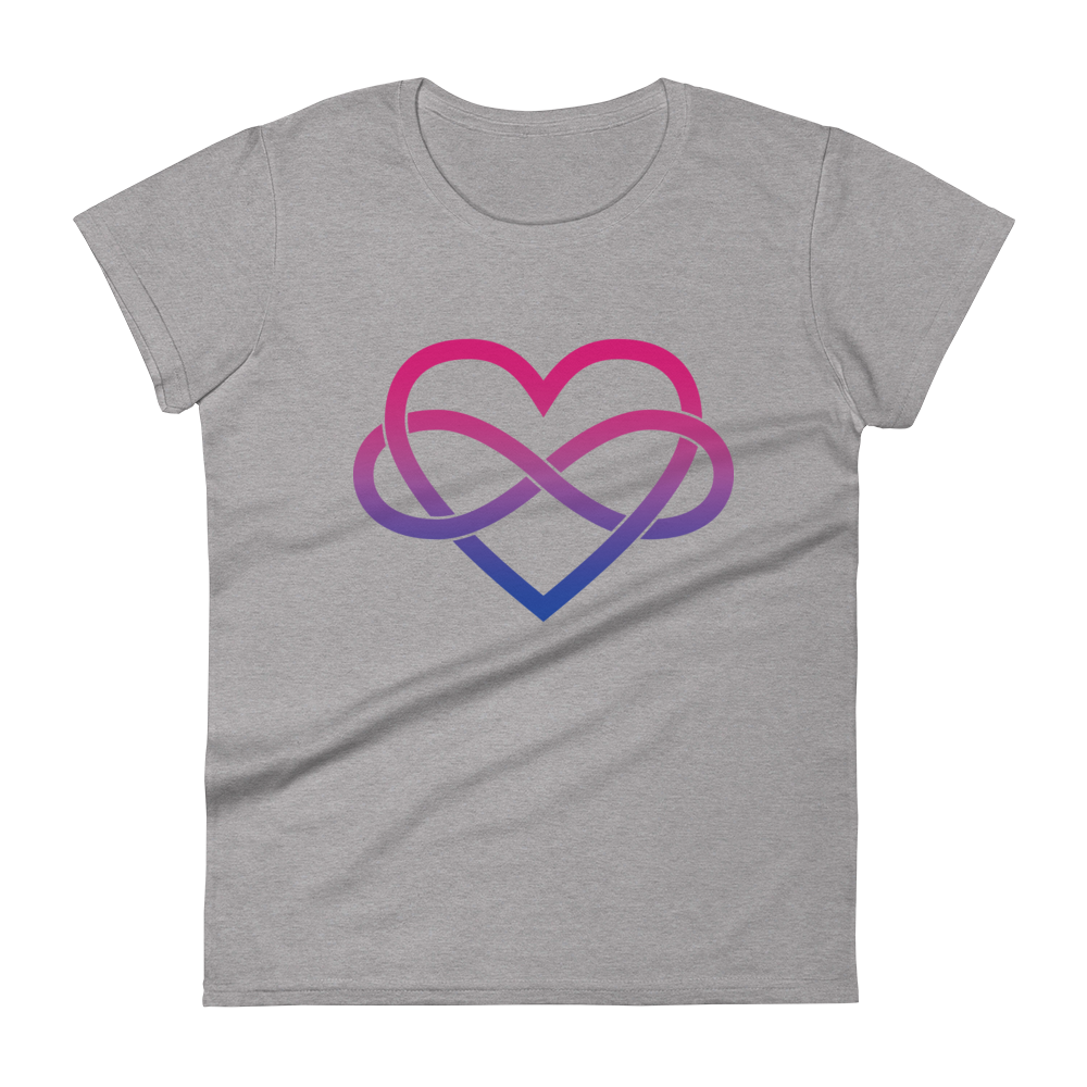 Polyamory Infinity Heart - Bisexual Women's short sleeve t-shirt