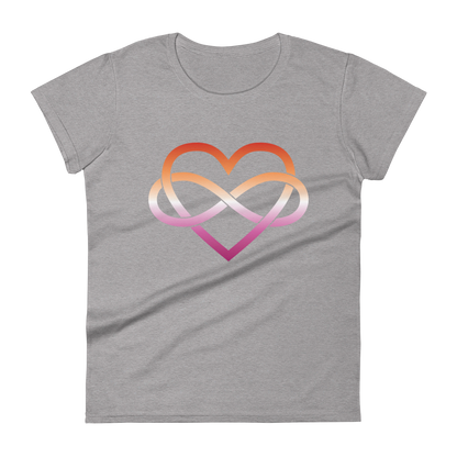 Polyamory Infinity Heart - Lesbian Women's short sleeve t-shirt