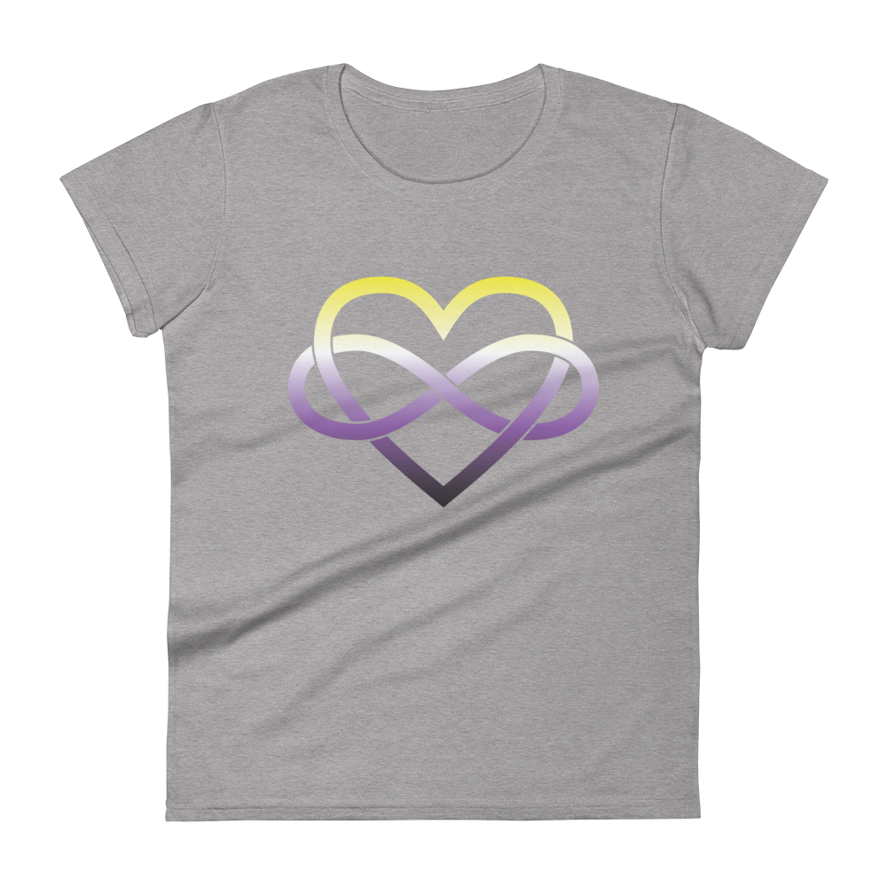 Polyamory Infinity Heart - Non-binary Women's short sleeve t-shirt