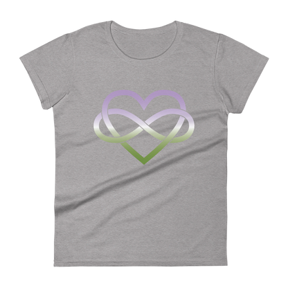 Polyamory Infinity Heart - Genderqueer Women's short sleeve t-shirt