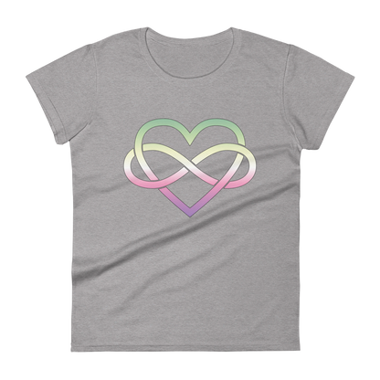 Polyamory Infinity Heart - Genderfae Women's short sleeve t-shirt