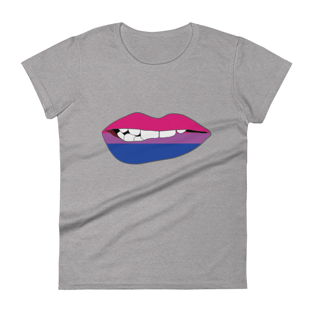 Biting Lips - Bisexual Flag Women's short sleeve t-shirt